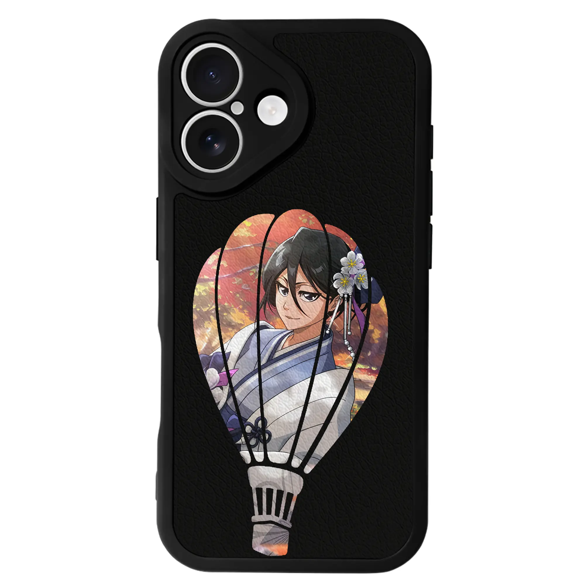 ブリーチ グッズ 朽木 ルキア - IPhone 16シリーズ対応 ・ シリコンスマホケース ・ レザー調 ・ 高精度フィット ・ 耐衝撃 ・ ワイヤレス充電対応 ・ 精密カット